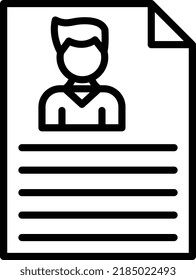 Resume Vector Line Icon Design
