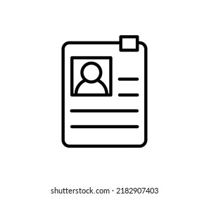 Resume vector linear cv icon. Modern outline logo concept on white background from Human Resources collection. Suitable for use on web apps, mobile apps and print media.