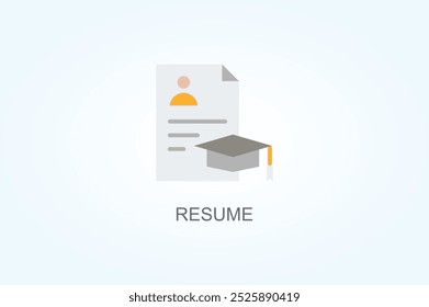 Resume Vector Or Logo Sign Symbol Illustration