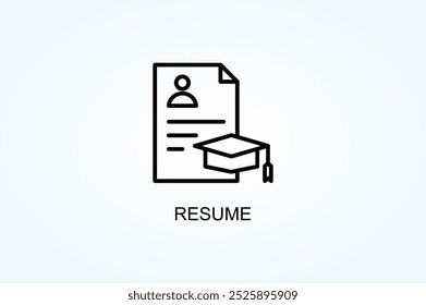 Resume Vector Or Logo Sign Symbol Illustration
