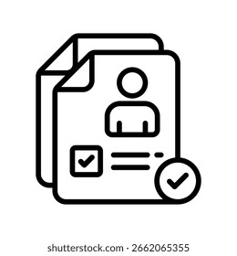 Resume Vector Outline Icon. EPS 10 File