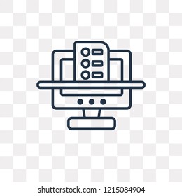 Resume vector outline icon isolated on transparent background, high quality linear Resume transparency concept can be used web and mobile