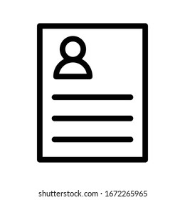 resume vector thin line icon 