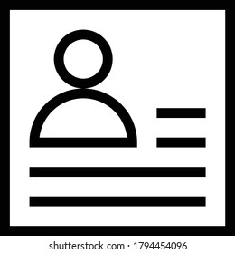 resume vector thin line icon 