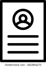 resume vector thin line icon 