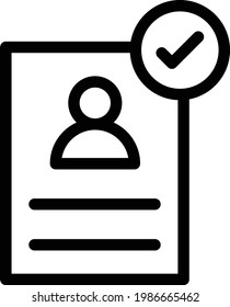 resume vector thin line icon