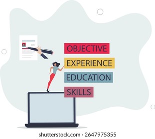 Resume writing and CV typing for vacancy application.Write objectives, experience, character life .