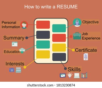 Resume Writing Guide To Get A Job Vector