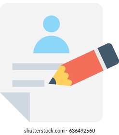 Resume Writing Vector Icon
