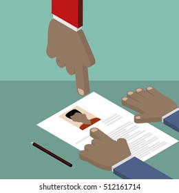 Resume,cv. Search for colleagues. Vector isometric