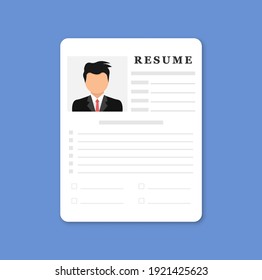 Resumes. CV application. Writing business resume. Job search. Resume template for web landing page, banner, presentation, social media. Selecting staff. Searching professional staff.