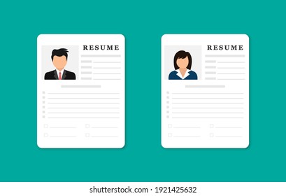 Resumes. CV application. Writing business resume. Job search. Resume template for web landing page, banner, presentation, social media. Selecting staff. Searching professional staff.