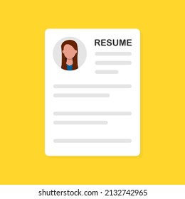 Resumes. CV icon concept. Vector illustration