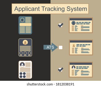 resumes transform with ATS (Applicant tracking system) vector