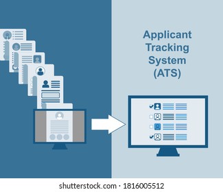 resumes transform with ATS (Applicant tracking system) vector