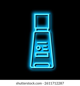 resurfacing body serum neon light sign vector. resurfacing body serum illustration