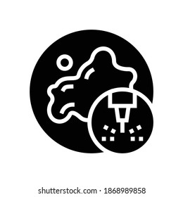 resurfacing laser glyph icon vector. resurfacing laser sign. isolated contour symbol black illustration