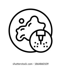 resurfacing laser line icon vector. resurfacing laser sign. isolated contour symbol black illustration