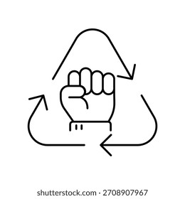 Resurgence icon with white background vector stock illustration