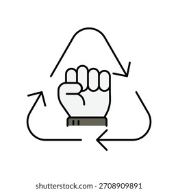 Resurgence icon with white background vector stock illustration