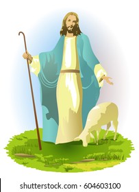 Resurrected Jesus Christ With Lamb