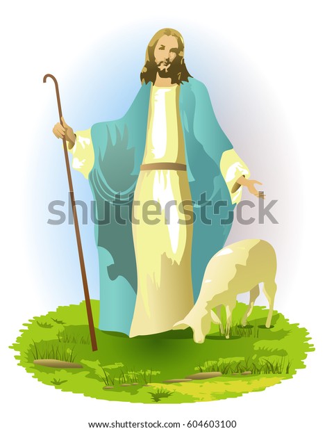 Resurrected Jesus Christ Lamb Stock Vector (Royalty Free) 604603100