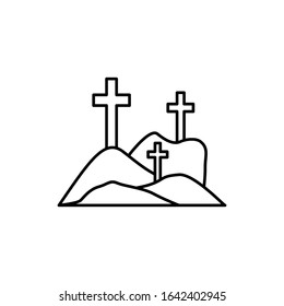 Resurrection, Christian cross icon. Simple line, outline vector religion icons for ui and ux, website or mobile application