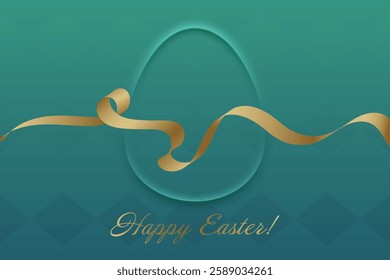 Resurrection Day. The gold ribbon dances across the composition, adding a festive touch to the spiritual symbolism of Easter.