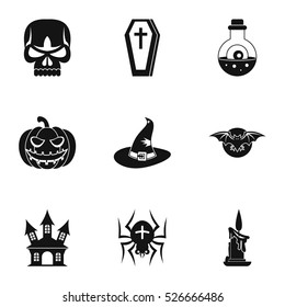 Resurrection of dead icons set. Simple illustration of 9 resurrection of dead vector icons for web