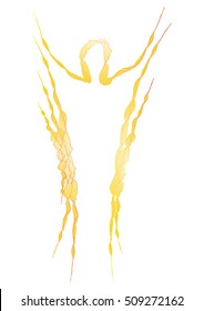Resurrection of Jesus Christ - the risen Lord, abstract artistic religious Easter illustration