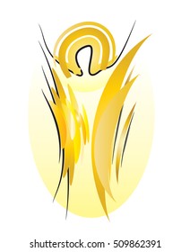 Resurrection Of Jesus Christ - The Risen Lord, Abstract Artistic Religious Easter Illustration