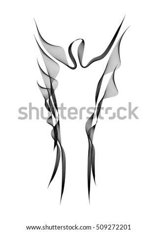 Resurrection of Jesus Christ - the risen Lord, abstract artistic religious Easter illustration