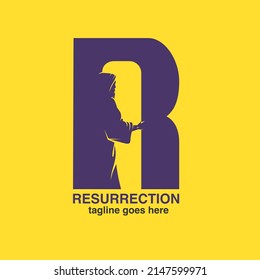 Resurrection, Resurrected or Risen a Christianity concept for a victorious life after death 