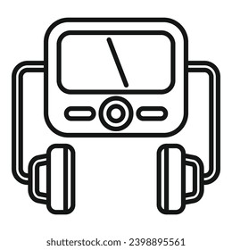 Resuscitation defibrillator icon outline vector. First aid help. Modern device