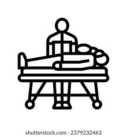 resuscitation efforts line icon vector. resuscitation efforts sign. isolated contour symbol black illustration