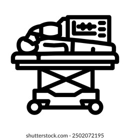 resuscitation efforts line icon vector. resuscitation efforts sign. isolated contour symbol black illustration