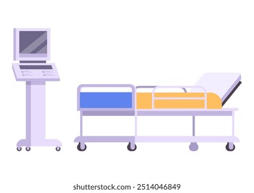 Resuscitation furniture simple line style isolated concept 