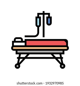 resuscitation stretcher color icon vector. resuscitation stretcher sign. isolated symbol illustration