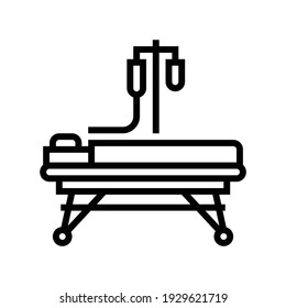 Wiederbelebungsstrecker Linie Symbol Vektorgrafik. Wiederbelebungsschild isoliertes Kontursymbol