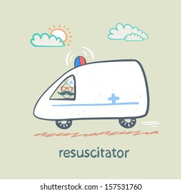 resuscitator rides in the ambulance