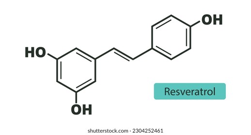 Resveratrol molecular skeletal chemical formula.