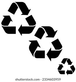 Resycling symbol vector category icon sets.