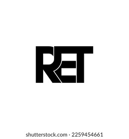 ret lettering initial monogram logo design