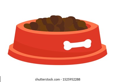 Dog Bowl Icon Dog Food And Water Bowl Isolated On White Background