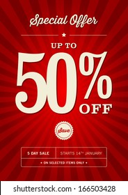 Retail 50% Off Sale Poster