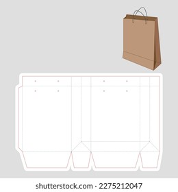 Retail Bag or Box with Die Cut Template