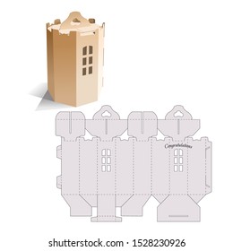 Retail Box with Blueprint Template