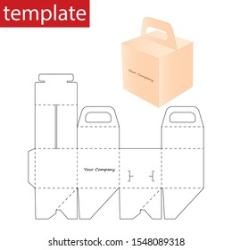 Retail box with diagram template.