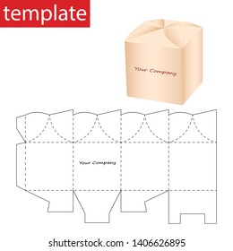 Retail Box Box with Die Cut Template 