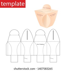 Retail Box Box with Die Cut Template
